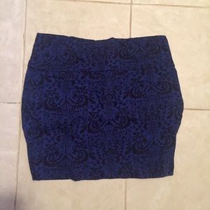 Blue Printed Skirt
