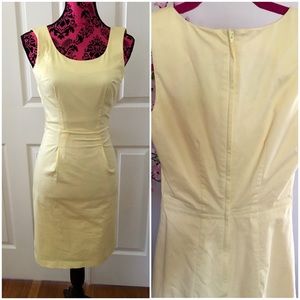 Yellow pencil dress
