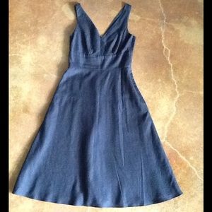Navy linen dress