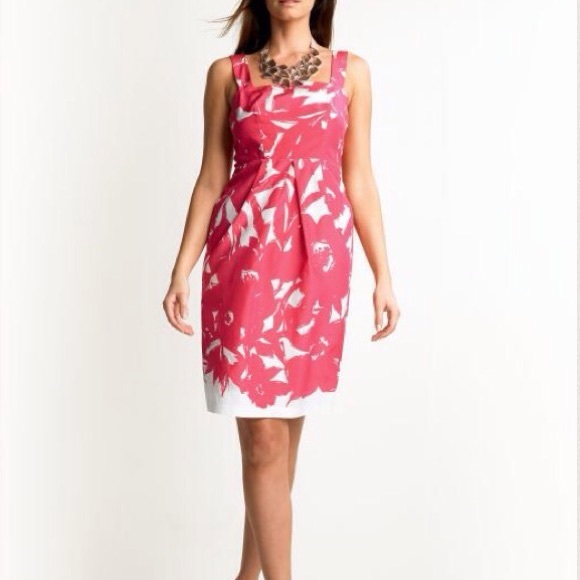 Banana Republic Dresses & Skirts - BANANA REPUBLIC Pink Floral Silk Sheath Dress