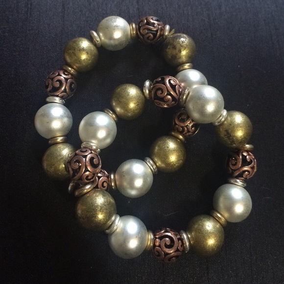 Big, beaded bracelets