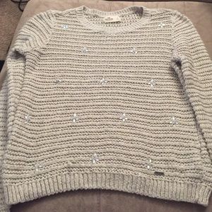 Hollister Sequin Crop Sweater
