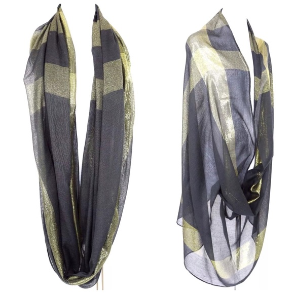 ‼️PRICE FIRM LAST CALL Metallic Infinity Scarf B53 - Picture 2 of 4