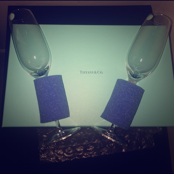 Tiffany & Co. Crystal Champagne flute set