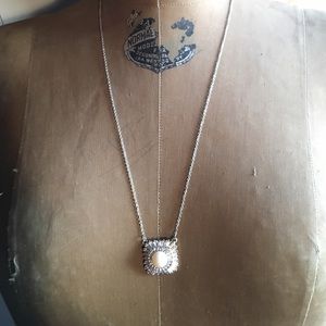 J crew crystal and pearl necklace