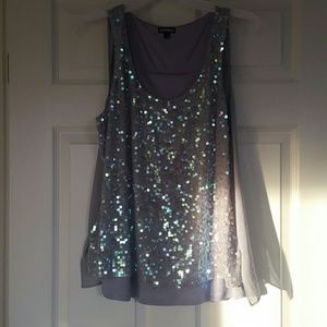 Gray sparkle tank