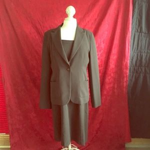 Brown wool J. Crew dress and blazer | Size 14