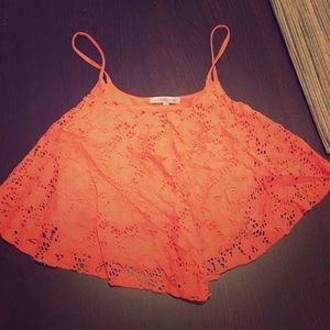 Coral crop top