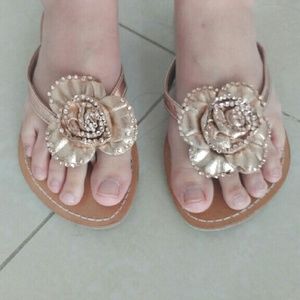 Beautiful rose gold sandals