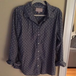 Long sleeved polka dot shirt