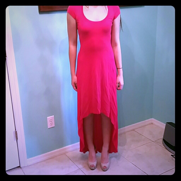 Bcbg high and low jersey dress