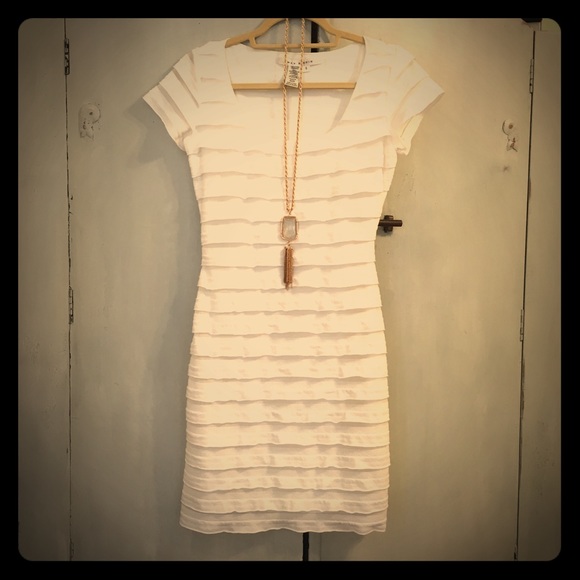 SALE! Max Studio White ruffle dress