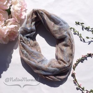 Sheer Paisley Infinity Scarf