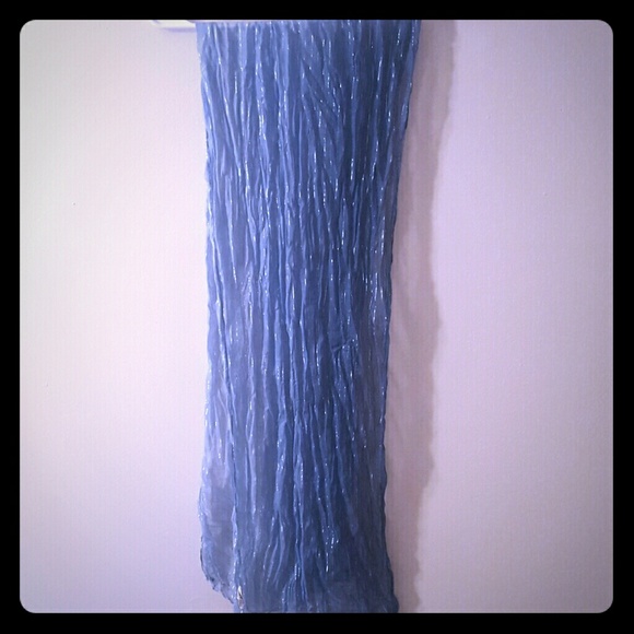 Beautiful blue sheer fashion scarf