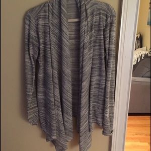 Gray waterfall cardigan