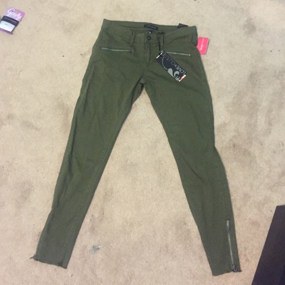 Arm Green Zipper Jeans