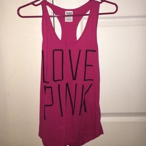 PINK Razorback Yoga Top