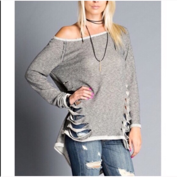 🆕The AVALON cut out top - H. GREY - Picture 2 of 4