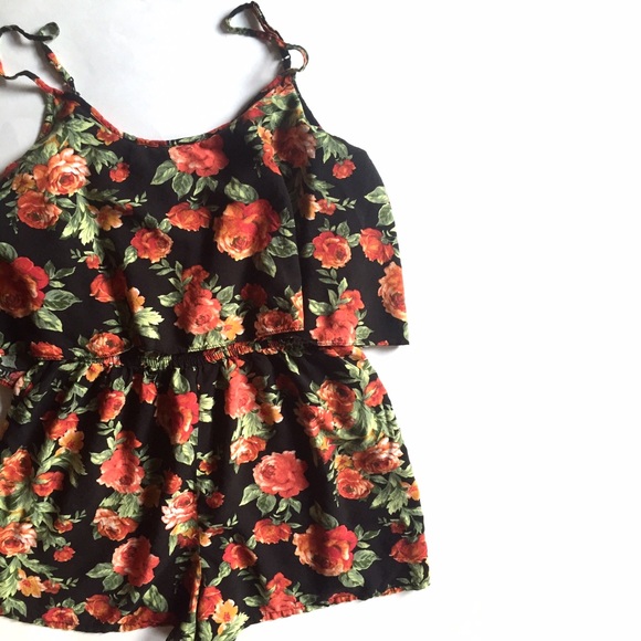 Forever 21 Tops - ON HOLD! Forever 21 Two- Tiered Floral Romper