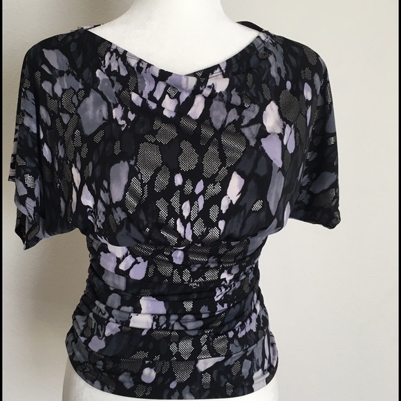 NWOT METALLIC ANIMAL Print BLOUSE SMALL