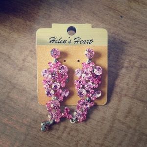 Pink studded earrings