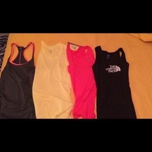 BCG, Nike, under armor, and north face tanks