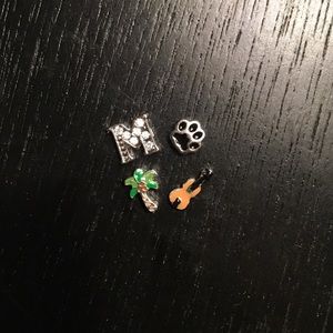 Set of 4 Origami Owl Charms