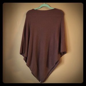 100% cashmere chocolate brown poncho!!