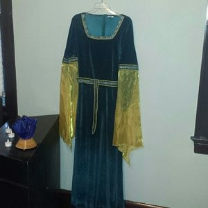 Renaissance princess costume,  velvet dress