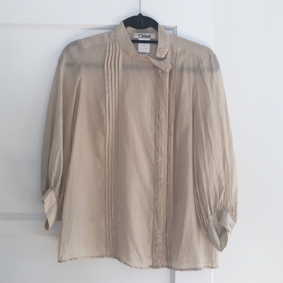 Cream silk blouse from Chloè