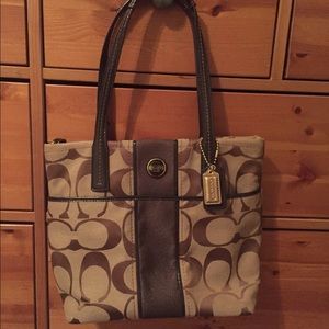 Brown coach handbag