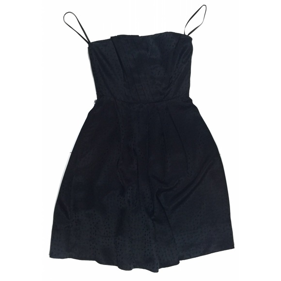 White House Black Market Dresses & Skirts - White House Black Market Black Silk Midi Dress