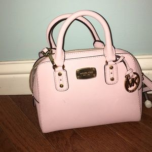 Michael Kors light pink small Saffiano satchel