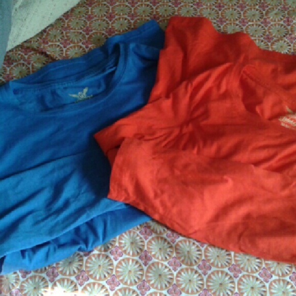 Basic Blue & Orange Long Sleeve Tees