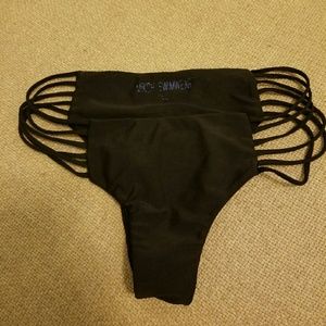 Mikoh Black Strappy Bottom XS