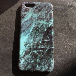 Mint black Marble case IPhone 6/6s