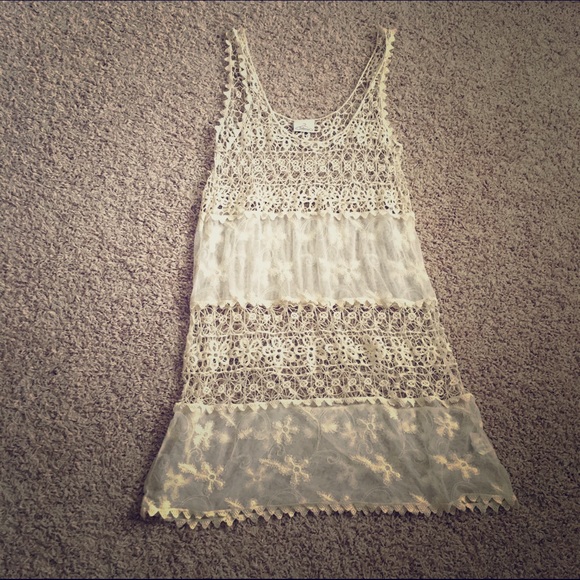 🌞Crochet style, open-knit swim cover up👙