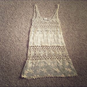 🌞Crochet style, open-knit swim cover up👙