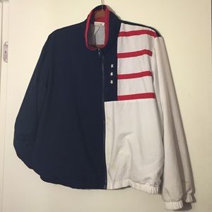 Vintage American flag varsity jacket