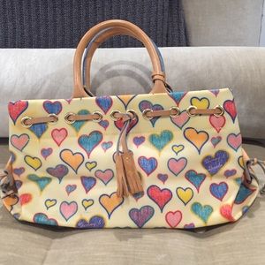 Dooney and Burke heart print purse