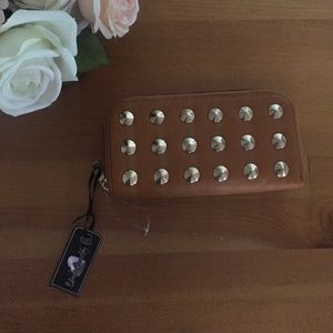 Super cute faux leather studded wallet NWT