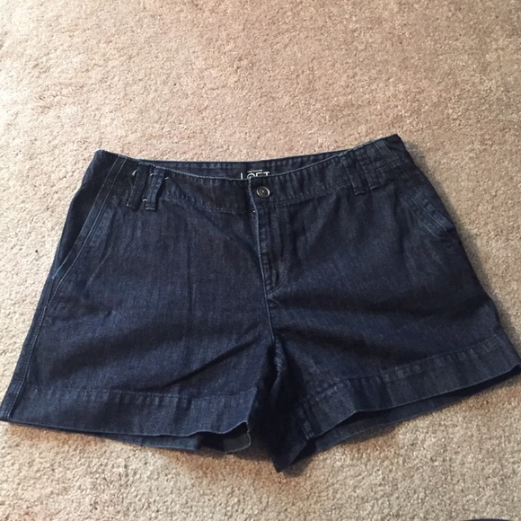 Great condition loft dark denim shorts