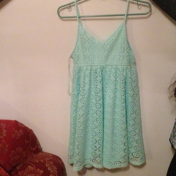 Mint Green Lace Dress