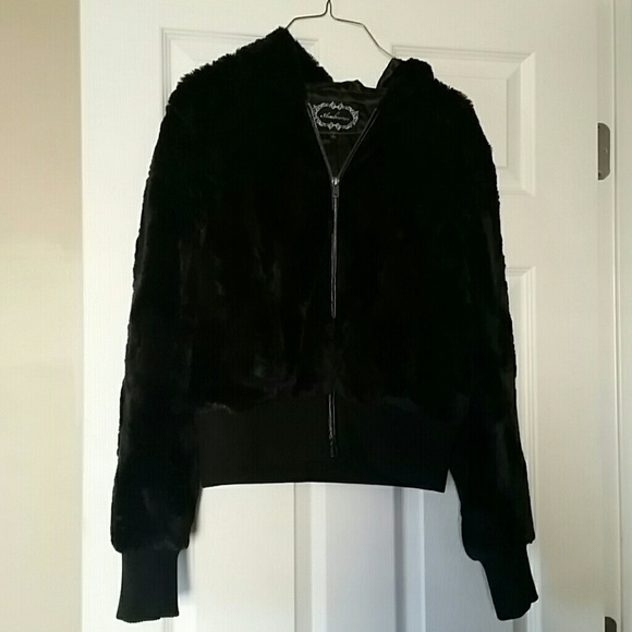 Hooded Bomber Style Jacket