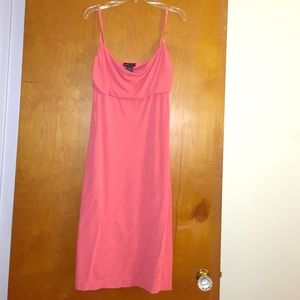 Coral, pink-peach dress