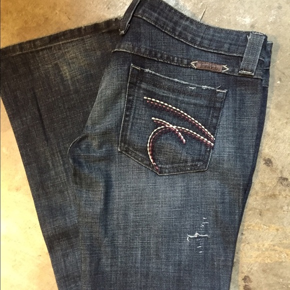 Frankie B Bootcuts; Slight distress