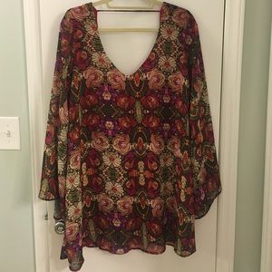 Gaby Low Back Dress- Wild Jewels Print