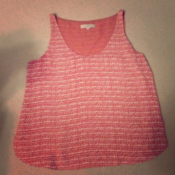LOFT pink/white tank size L