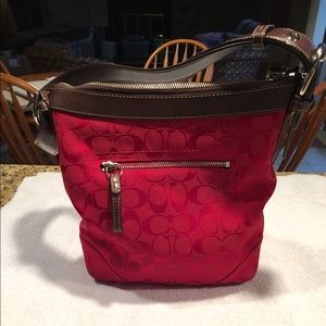 Genuine Red Signature Coach purse