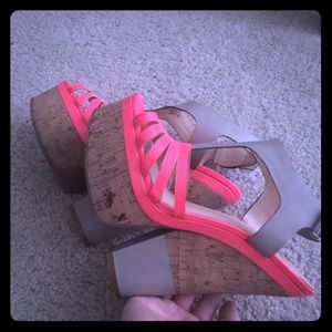 Neon platform wedges